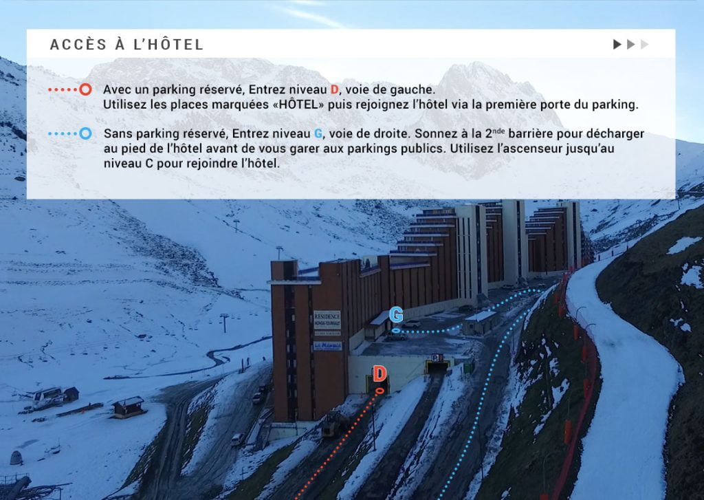 Pour entrer dans l'hôtel